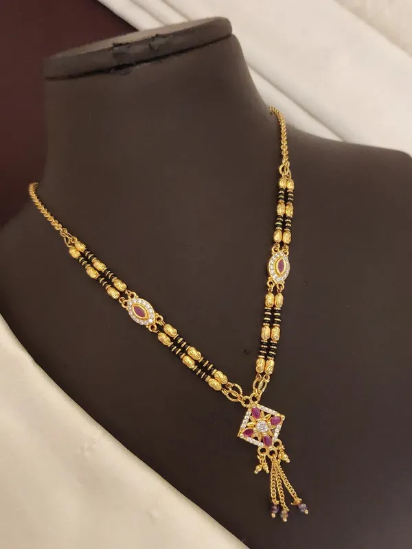 Micro_Gold_Plated_Ad_Diamond_Studed_Fancy_Square_Mangalsutra