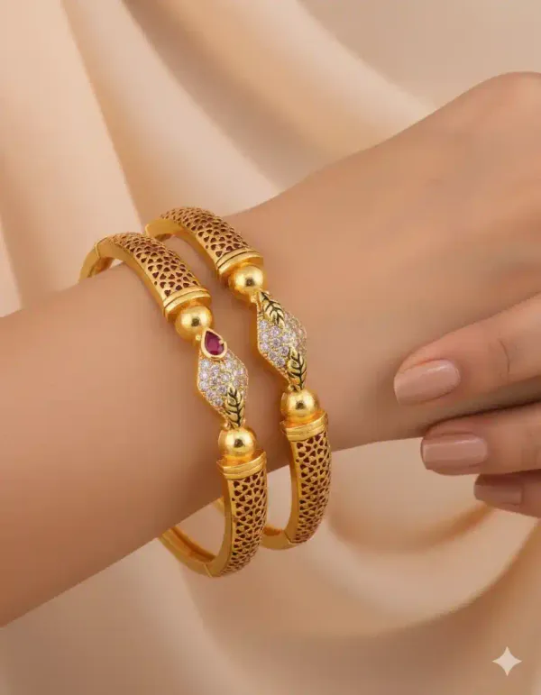 Royal_Gold-Finish_Designer_Bangles_With_Ruby_&_Diamond-Style_Accents