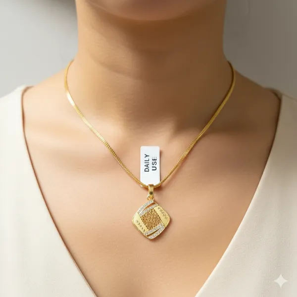 Micro_Gold_Plated__Daily_Wear_Ad_Diamond_Studed_Fancy_Square_Pendant_With_18_Inches_Chain