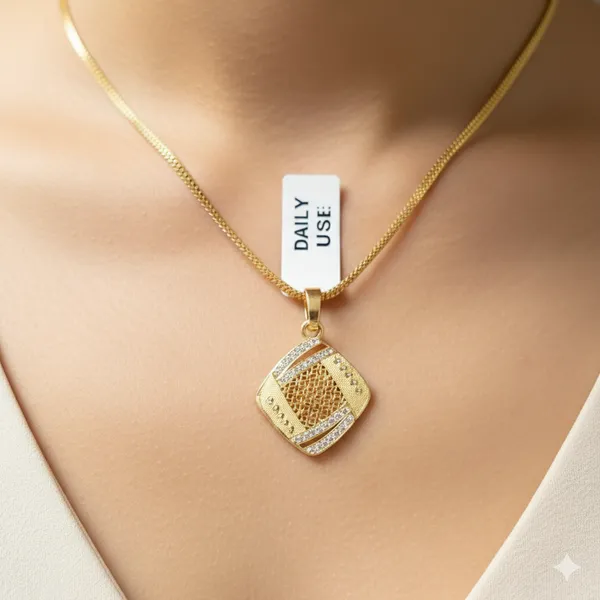 Micro_Gold_Plated__Daily_Wear_Ad_Diamond_Studed_Fancy_Square_Pendant_With_18_Inches_Chain