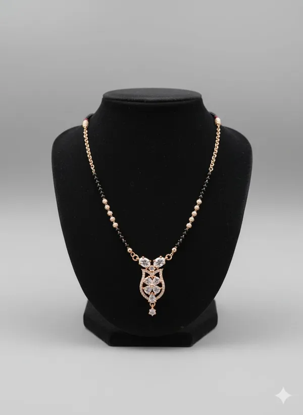Rose_Gold_Plated_Ad_Diamond_Studed_Flower_Design_24_Inches_Mangalsutra