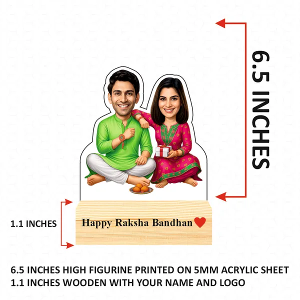 Capturing_Happiness_Customized_Rakhi_Special_Caricature_Gift_For_Brother_And_Sisiter_Personalized_Sibling_Standee_with_Name_&_Logo_Wooden_Base