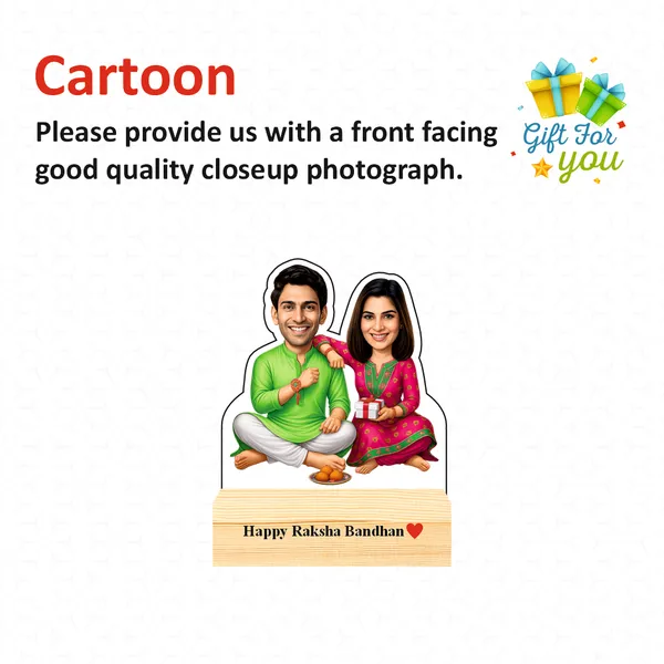 Capturing_Happiness_Customized_Rakhi_Special_Caricature_Gift_For_Brother_And_Sisiter_Personalized_Sibling_Standee_with_Name_&_Logo_Wooden_Base