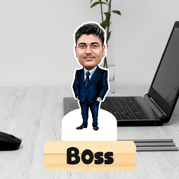 Customized_Business_Caricature_Personalized_Gift_with_Wooden_Base,_Tabletop_Frame,_Name_&_Logo_Engraved