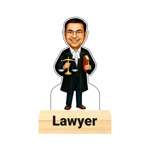 Customized_Male_Advocate_Caricature_Personalized_Gift_with_Wooden_Base,_Tabletop_Frame,_Name_&_Logo_Engraved