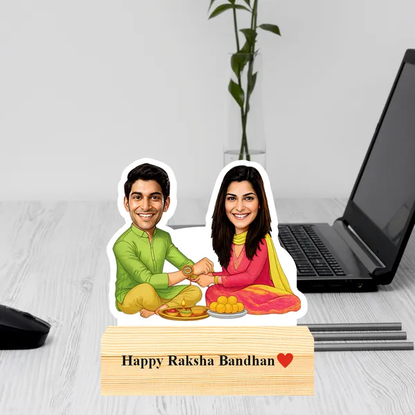 Rakhi_Special_Caricature_Gift_–_Personalized_Sibling_Standee_with_Wooden_Base