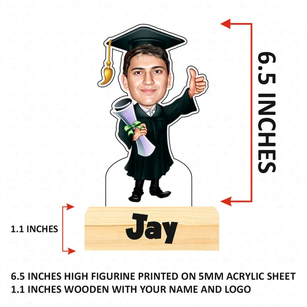 Customized_Graduation_Caricature_Personalized_Gift_with_Wooden_Base,_Tabletop_Frame,_Name_&_Logo_Engraved
