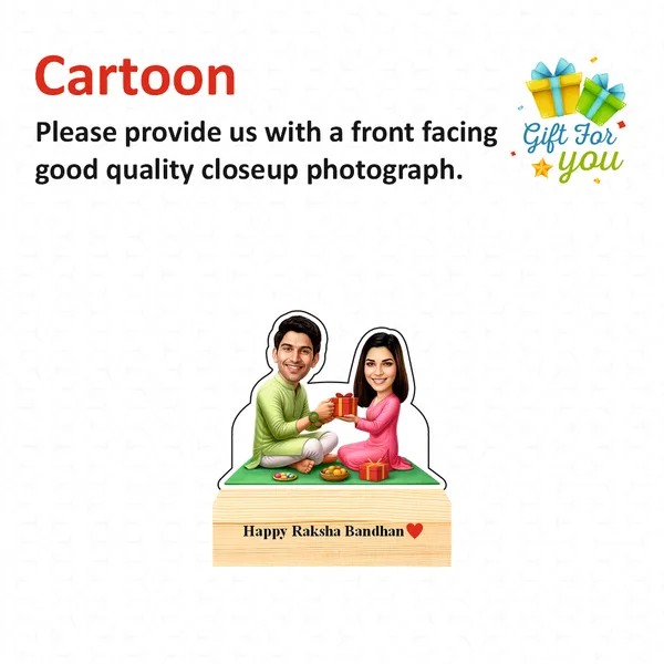 Customized_Rakhi_Special_Caricature_Gift_For_Brother_And_Sisiter_Personalized_Sibling_Standee_with_Name_&_Logo_Wooden_Base