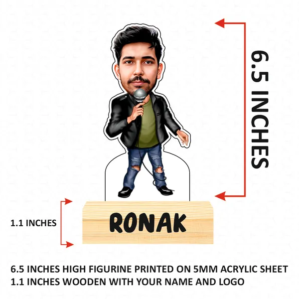 Male_Singer_Caricature_with_Wooden_Base