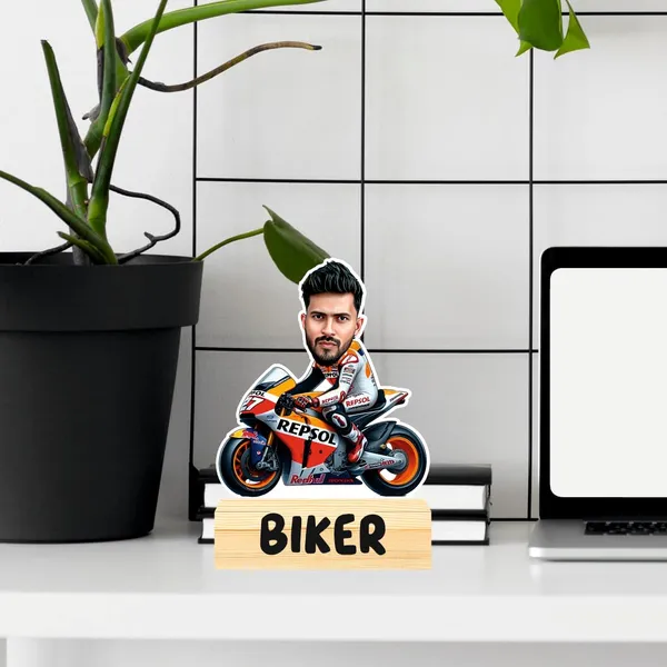Customized_Adventure_Caricature_Racer_Wooden_Base__Personalized_Gift_With_Wooden_Base_Name_&_Logo_Engraved_