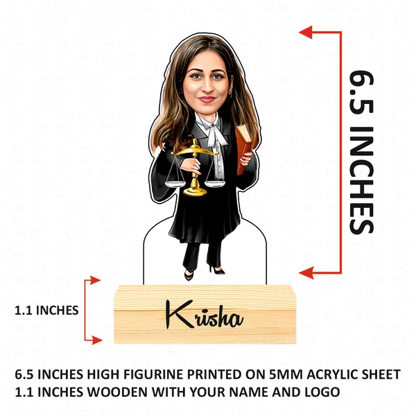 Customized_Advocate_Caricature_Personalized_Gift_with_Wooden_Base,_Tabletop_Frame,_Name_&_Logo_Engraved