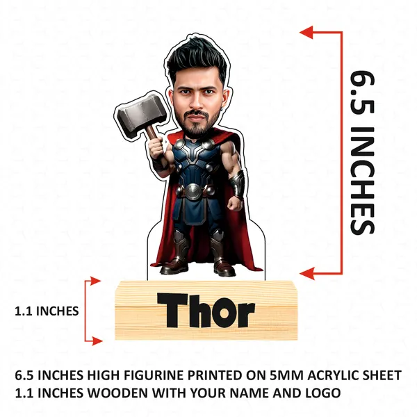 Customized_Superhero_Caricature_Thor_Personalized_Gift_Wooden_Base_Name_&_Logo_Engraved,_Birthday_Gift