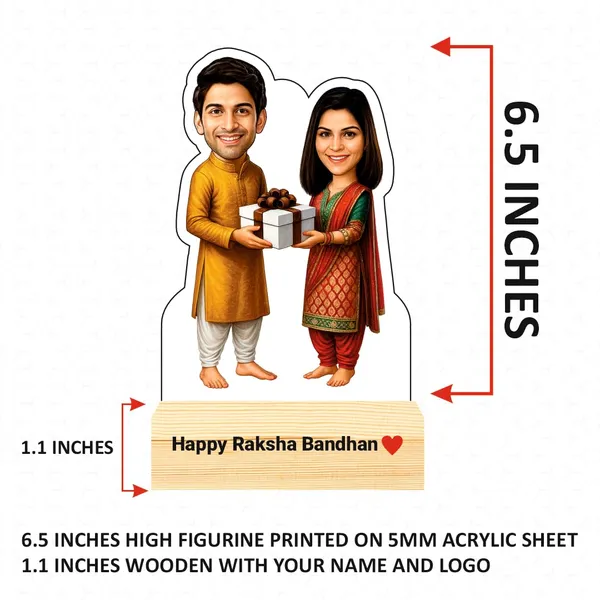 Capturing_Happiness_Customized_Rakhi_Special_Caricature_Gift_For_Brother_And_Sisiter_Personalized_Sibling_Standee_with_Name_&_Logo_Wooden_Base