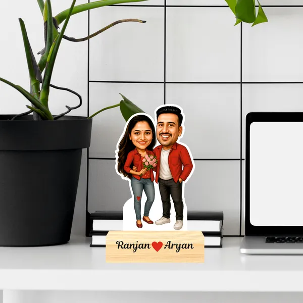 Multicolor_Caricature_with_Wooden_Base_For_Home_Decor