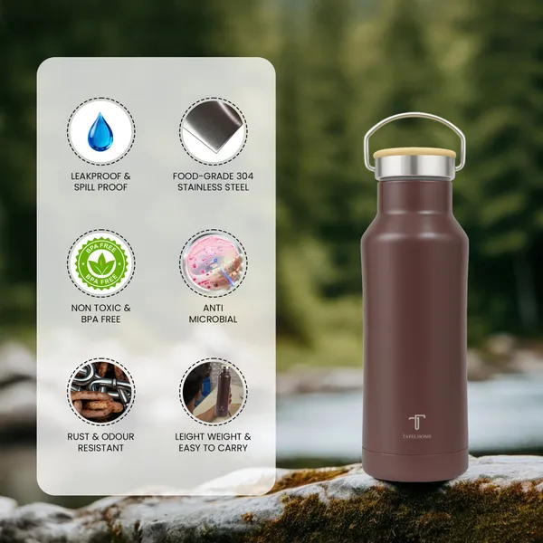 Wine_Red_And_Mud_Brown_Stainless_Steel_Water_Bottle_For_Unisex_(Pack_Of_2)