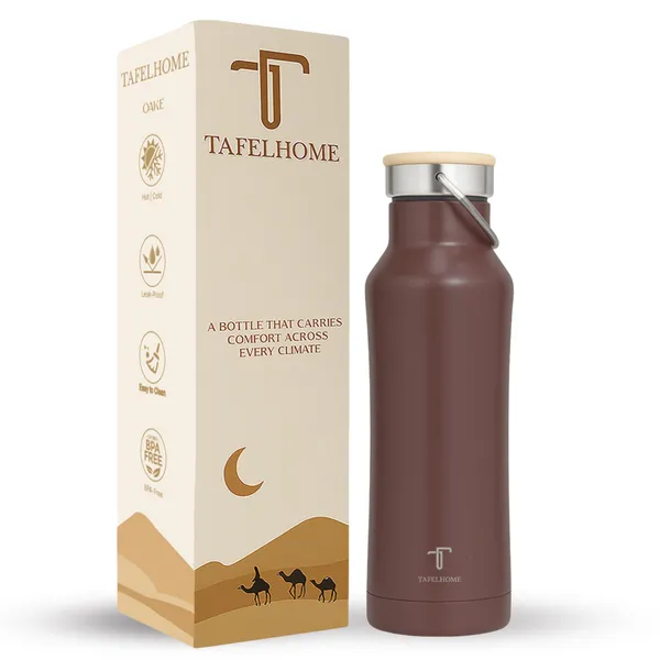 Mud_Brown_Stainless_Steel_Water_Bottle_For_Unisex