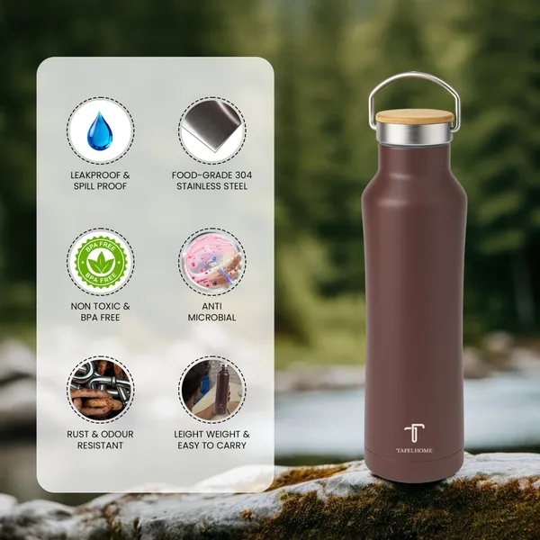 Mud_Brown_Stainless_Steel_Water_Bottle_For_Unisex