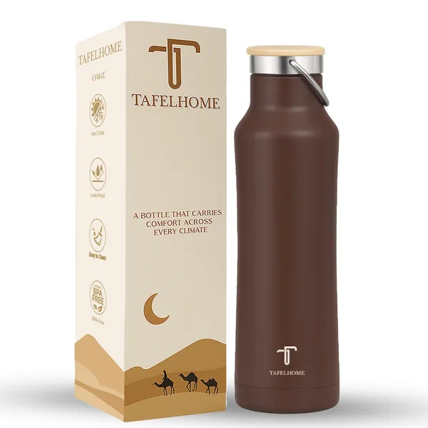 Mud_Brown_Stainless_Steel_Water_Bottle_For_Unisex