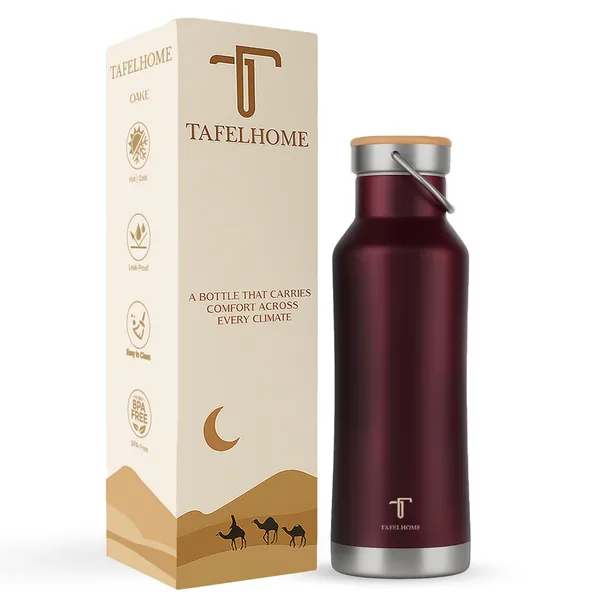 Wine_Red_Stainless_Steel_Water_Bottle_For_Unisex
