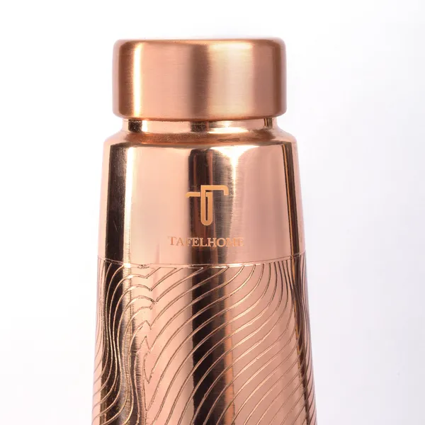 GLOSSY_ETCHED_SWIRL_|_900_ML_Pure_Copper_Water_Bottle_