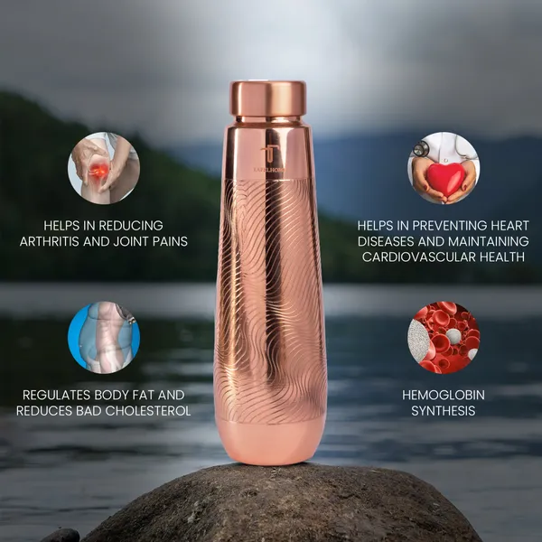 GLOSSY_ETCHED_SWIRL_|_900_ML_Pure_Copper_Water_Bottle_