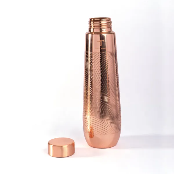 GLOSSY_ETCHED_SWIRL_|_900_ML_Pure_Copper_Water_Bottle_