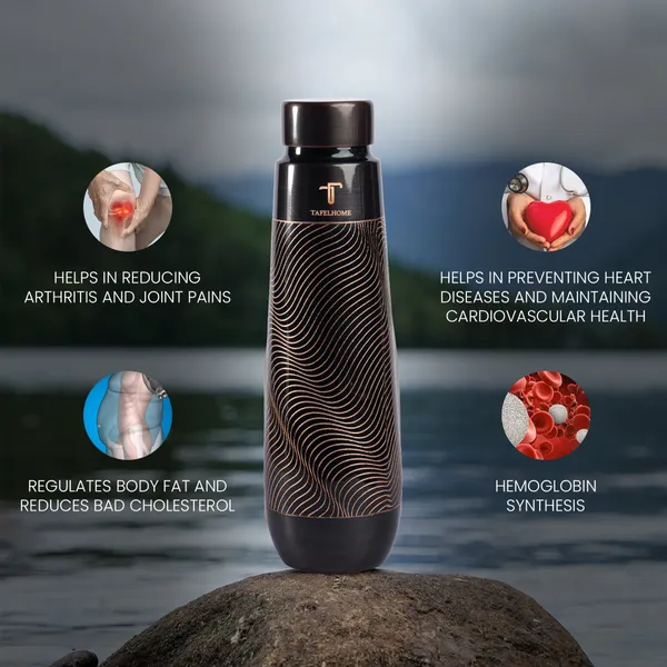 MATTE_BLACK_SWIRL_|_900_ML_Pure_Copper_Water_Bottle_