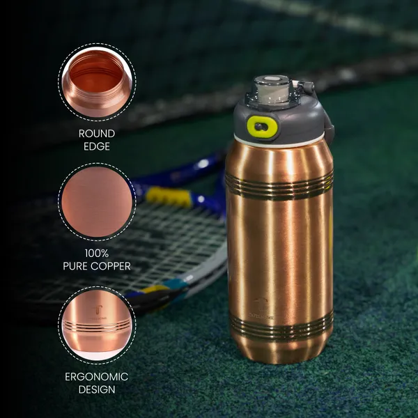 Brown_Copper_Water_Bottle_And_Glossy_Golden_Stainless_Steel_Water_Bottle_For_Unisex_(Pack_Of_2)