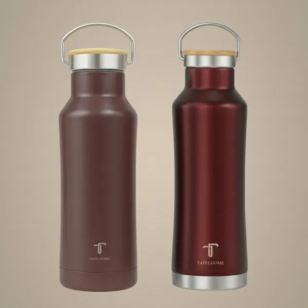 Wine_Red_And_Mud_Brown_Stainless_Steel_Water_Bottle_For_Unisex_(Pack_Of_2)