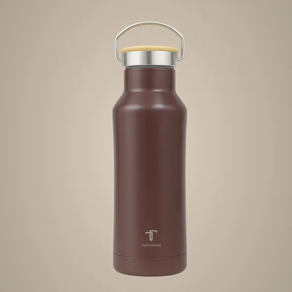 Wine_Red_And_Mud_Brown_Stainless_Steel_Water_Bottle_For_Unisex_(Pack_Of_2)
