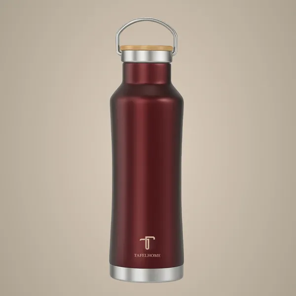 Wine_Red_And_Mud_Brown_Stainless_Steel_Water_Bottle_For_Unisex_(Pack_Of_2)