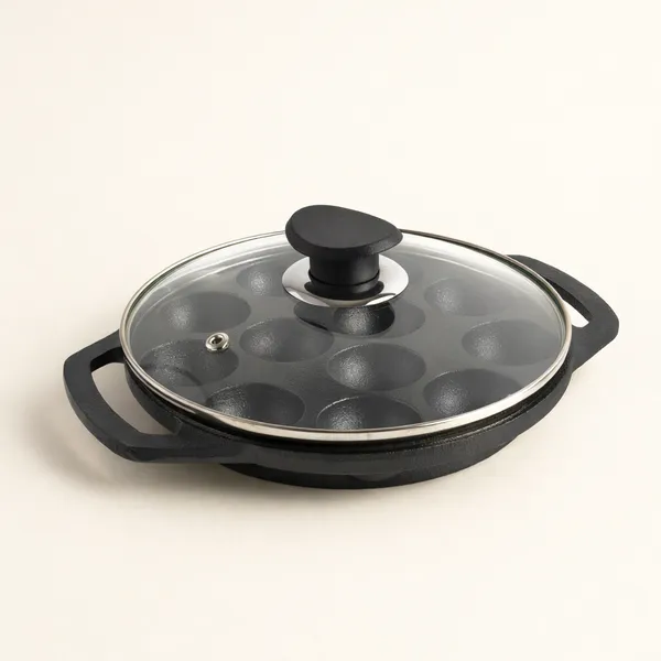 Black_Cast_Iron_Appam_Patra_With_Lid_For_Kitchen_Use_And_Kadai_(Pack_Of_2)