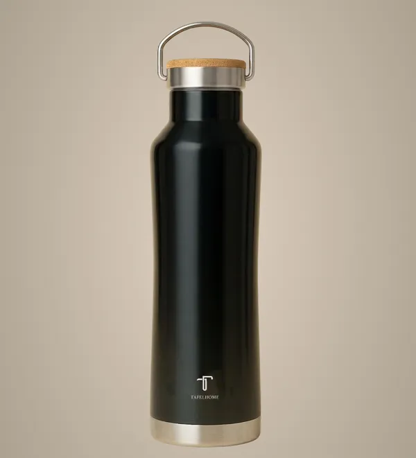 Glossy_Black_Stainless_Steel_Water_Bottle_For_Unisex