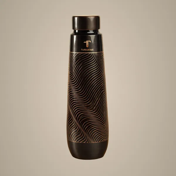 MATTE_BLACK_SWIRL_|_900_ML_Pure_Copper_Water_Bottle_