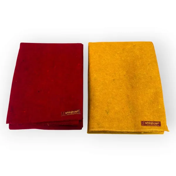Combo_Of_Premium_Red_And_Yellow_Woolen_Aasan_Completely_Handcrafted_Perfect_Mat_For_Meditation_&_Prayers_-_Soft,_Comfortable_(Size_23_X_30_Inch)