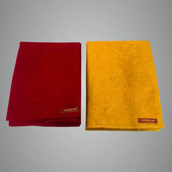 Combo_Of_Premium_Red_And_Yellow_Woolen_Aasan_Completely_Handcrafted_Perfect_Mat_For_Meditation_&_Prayers_-_Soft,_Comfortable_(Size_23_X_30_Inch)