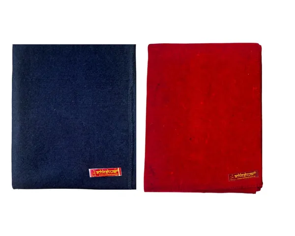 Combo_Of_Premium_Dark_Blue_&_Red_Woolen_Aasan_Completely_Handcrafted_Perfect_Mat_For_Meditation_&_Prayers_-_Soft,_Comfortable(Size_23_X_30_Inch)