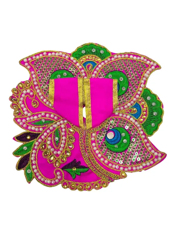 Premium_Laddu_Gopal_Poshak_|_Bal_Gopal_Poshak_|_Kanha_Ji_Dress_For_Small_Idol_For_Size_0_Pack_Of_6_Handmade_Peacock_Feather_Embroidery_Dress_With_Pearl_Work