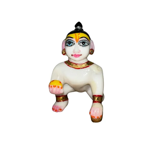 AchleshwarÃ¯Â¿Â½_Cultured_Marble_Hand_Crafted_Statue_Of_Laddu_Gopal_Kanha_Ji_Statue_Murti_Bal_Gopal_Idol_(White)_For_Pooja,_Gift_&_Home/Office_Decoration_(Size_4_Inch)
