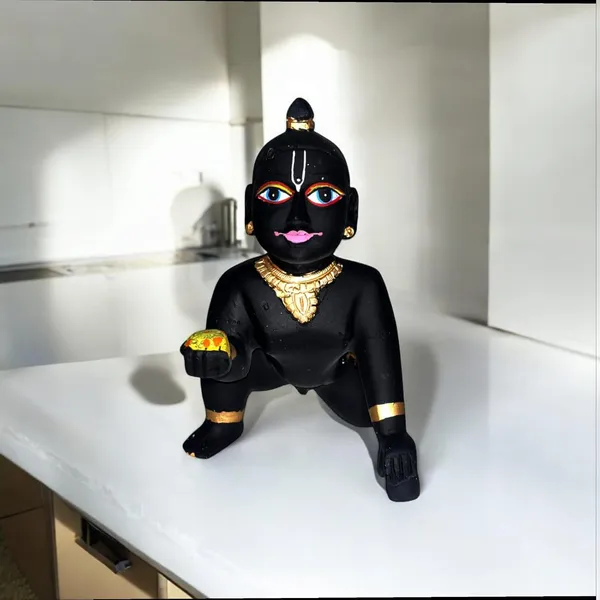 Cultured_Marble_Hand_Crafted_Statue_Of_Laddu_Gopal_Kanha_Ji_Statue_Murti_Bal_Gopal_(Black)_Idol_For_Pooja,_Gift_&_Home/Office_Decoration_(Size_8_Inch)