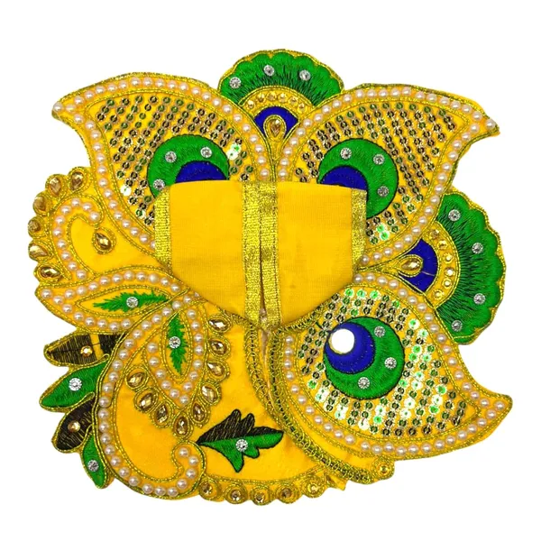 Premium_Laddu_Gopal_Poshak_|_Bal_Gopal_Poshak_|_Kanha_Ji_Dress_For_Small_Idol_For_Size_1_Pack_Of_6_Handmade_Peacock_Feather_Embroidery_Dress_With_Pearl_Work