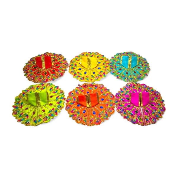 Laddu_Gopal_Poshak/Dress_|_Bal_Gopal_Poshak_|_Kanha_Ji_Vastra_For_Small_Idol_For_Size_1_Pack_Of_6_Handmade_Jari_&_Stone_Work