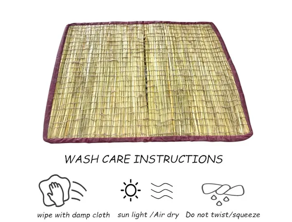 Natural_Kusha_Grass_Aasan_For_Puja,Mandir,_Yoga,_Meditation,_Pranayam,_Natural_Foldable_Pooja_Sitting_Chatai,_Multi_Purpose_Traditional_Floor_Mat_Aasan_Size_22_X24_Inch_Daab_Aasan