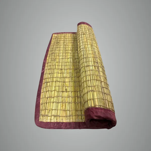 Natural_Kusha_Grass_Aasan_For_Puja,Mandir,_Yoga,_Meditation,_Pranayam,_Natural_Foldable_Pooja_Sitting_Chatai,_Multi_Purpose_Traditional_Floor_Mat_Aasan_Size_22_X24_Inch_Daab_Aasan