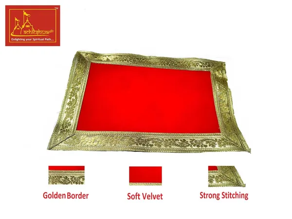 Premium_Red_Velvet_Aasanfor_Deities/Red_Aasan_For_Mandir,_24_X_36_Inches
