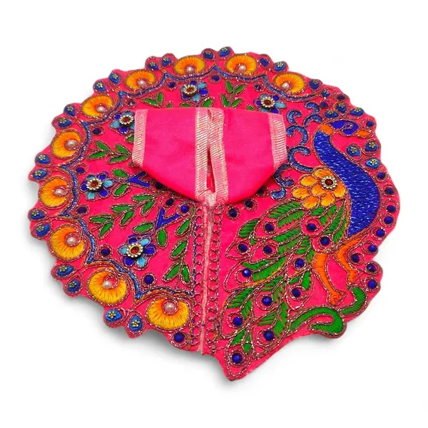 Premium_Laddu_Gopal_Poshak_|_Bal_Gopal_Poshak_|_Kanha_Ji_Dress_For_Small_Idol_For_Size_2_Pack_Of_6_Handmade_Beautiful_Peacock_Embroidery_Dress_With_Stone_&_Pearl_Work