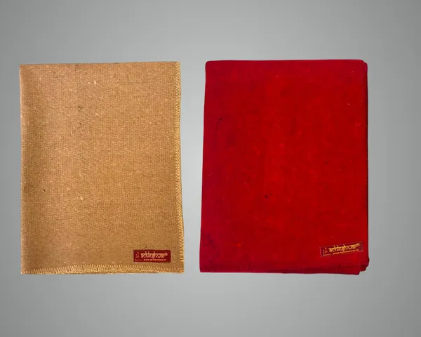 Combo_Of_Premium_Red_And_Brown_Woolen_Aasan_Completely_Handcrafted_Perfect_Mat_For_Meditation_&_Prayers_-_Soft,_Comfortable_(Size_23_X_30_Inch)