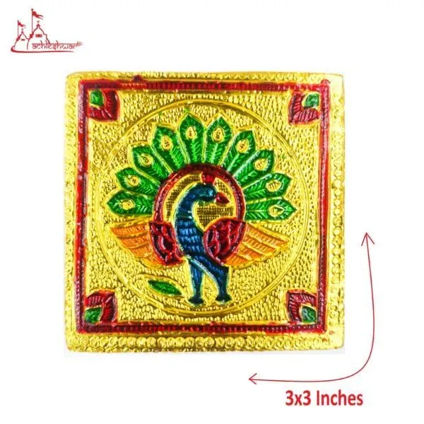 Handicraft_Meenakari_Wooden_Chowki_Puja_Bajot_For_Home_&_Office_Decor_For_Puja_(Multicolour,_3X3-_Inch)