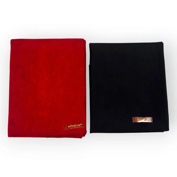 Combo_Of_Premium_Red_And_Black_Woolen_Aasan_Completely_Handcrafted_Perfect_Mat_For_Meditation_&_Prayers_-_Soft,_Comfortable_(Size_23_X_30_Inch)
