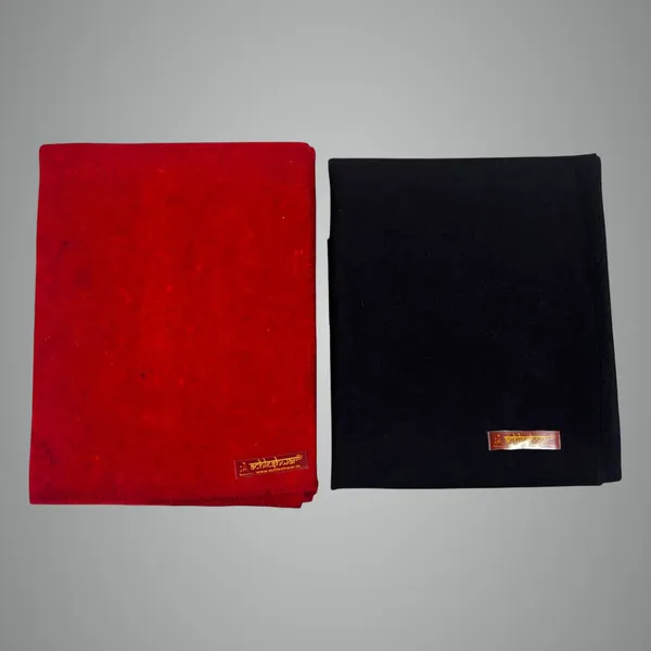 Combo_Of_Premium_Red_And_Black_Woolen_Aasan_Completely_Handcrafted_Perfect_Mat_For_Meditation_&_Prayers_-_Soft,_Comfortable_(Size_23_X_30_Inch)